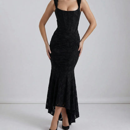 Ruched Off-Shoulder Evening Dress - Linda