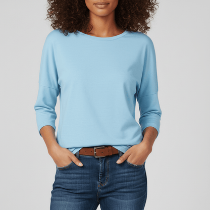 Rundhals-Shirt Mit Dreiviertelärmeln - Lucienne