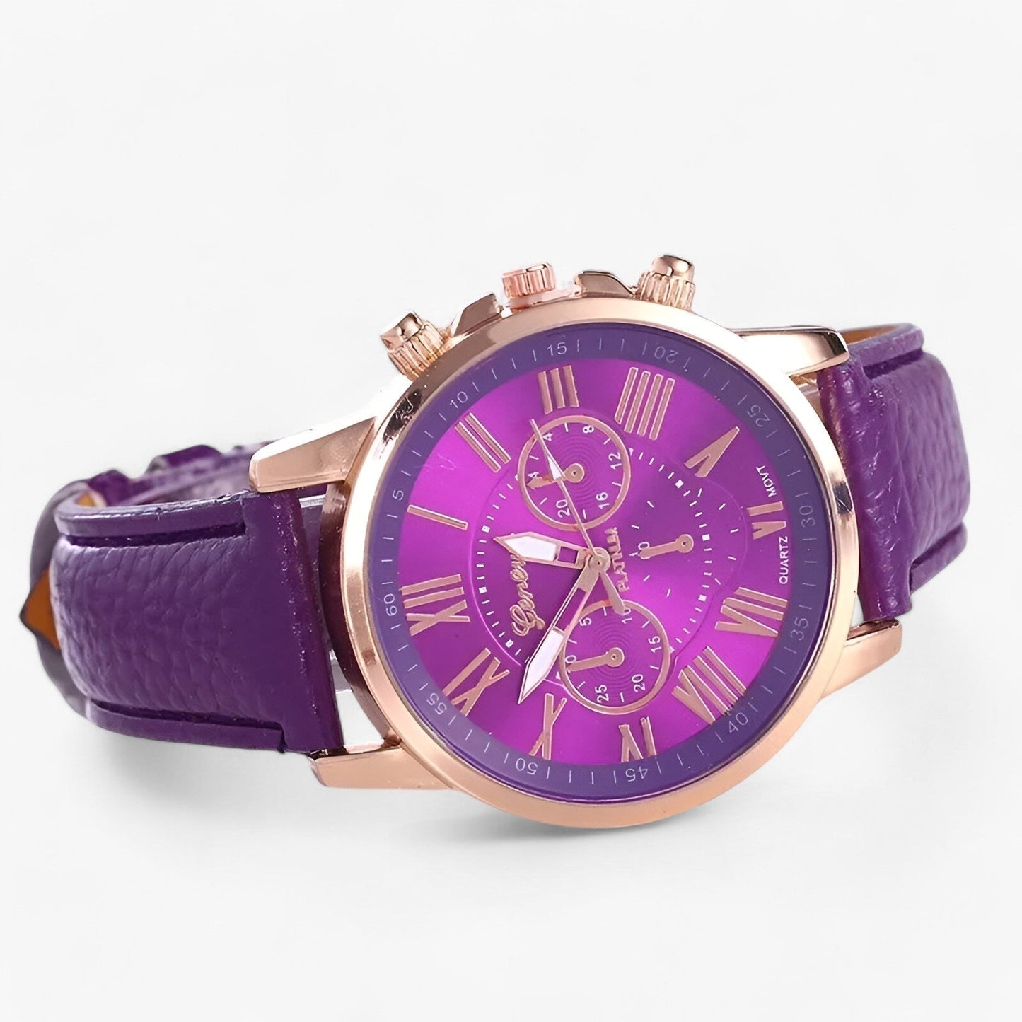 Luxury Waterproof Women's Watch with Leather Strap - Camille