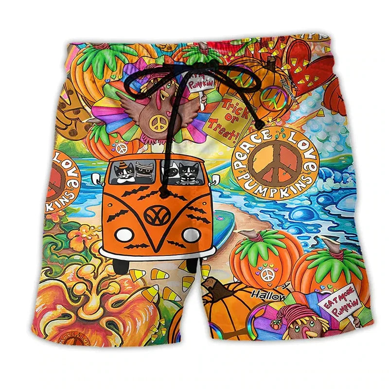 Men's swim shorts with graffiti print – NovaBay