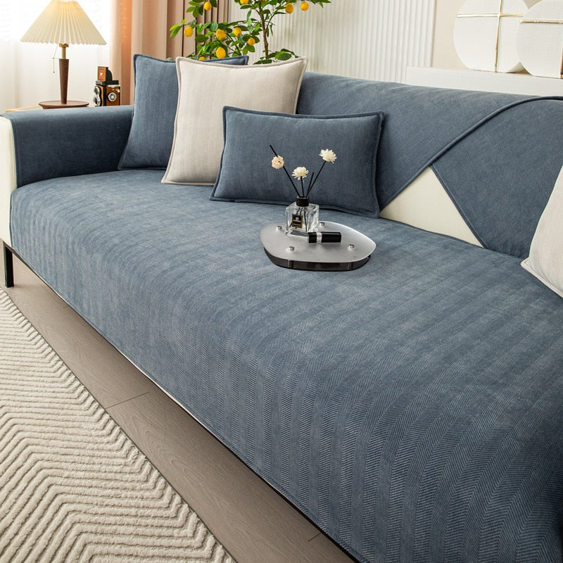 Non-Slip Chenille Sofa Cover - Stays in Place, 3 Sizes, Colors 4