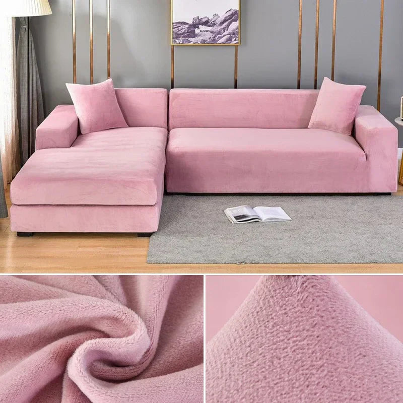 Stretch Velvet Sofa Cover with Luxury Finish - Sofina