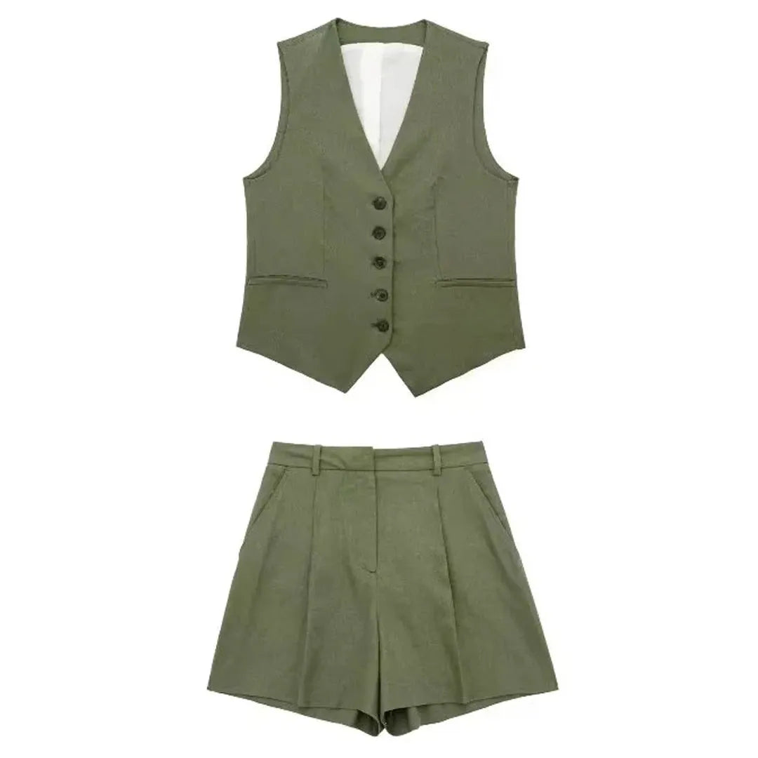 Two-piece summer outfit with vintage top – Amaya