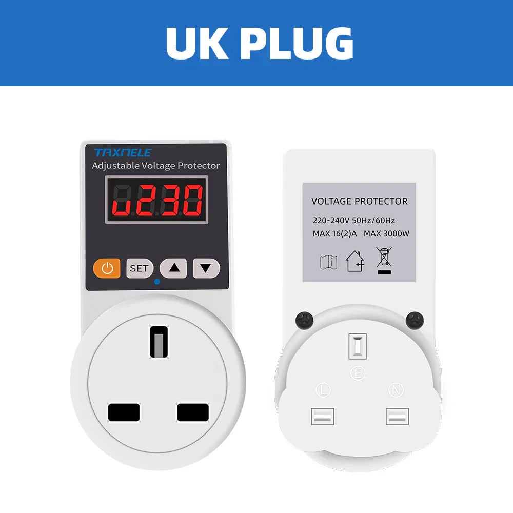 Automatic Voltage Protector Socket with Adjustable Settings – VoltGuard