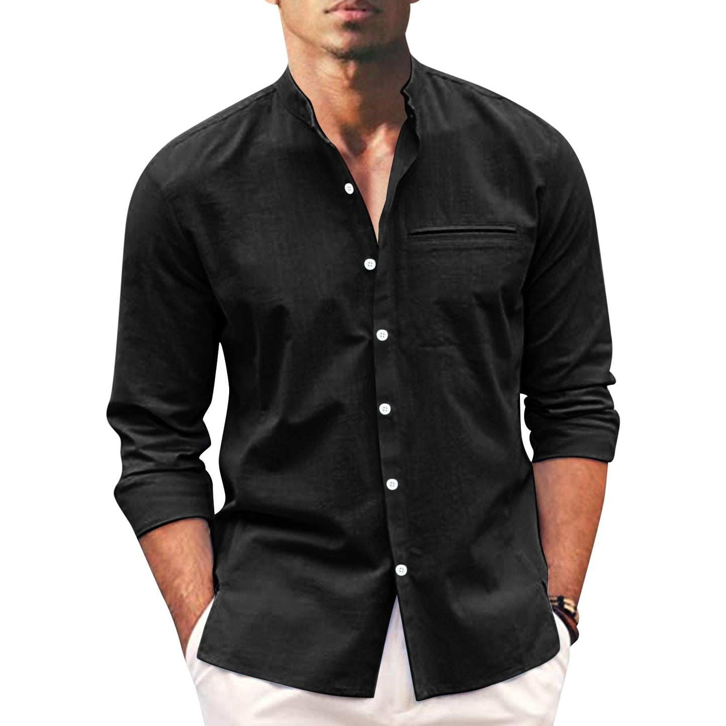 Stylish plus-size autumn shirt for men – Hayes
