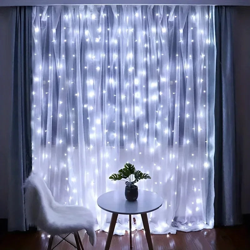 USB LED Curtain String Lights with Remote Control 4