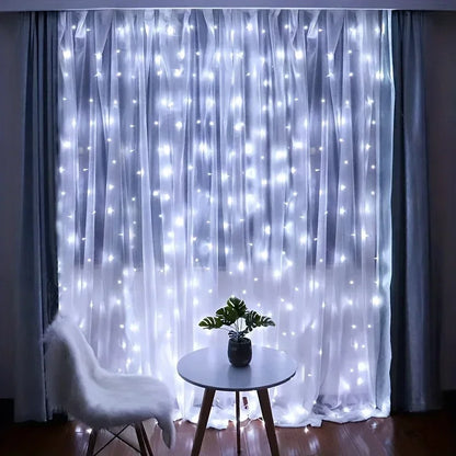 USB LED Curtain String Lights with Remote Control 4