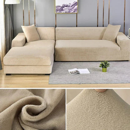 Stretch Velvet Sofa Cover with Luxury Finish - Sofina