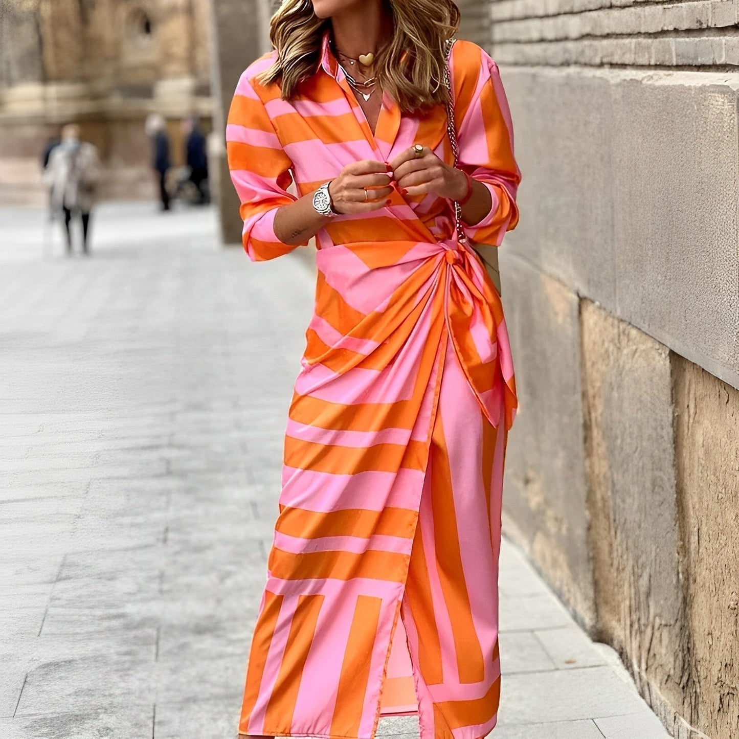 Stylish Multicoloured Maxi Dress - Fiona