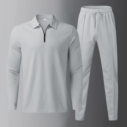Premium Men's Autumn Leisure Set with Long-Sleeved Top and Jogging Trousers – Elian