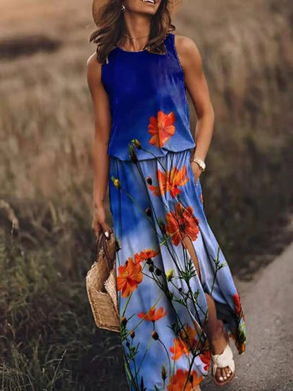 Summery maxi dress with a unique cut – Amara