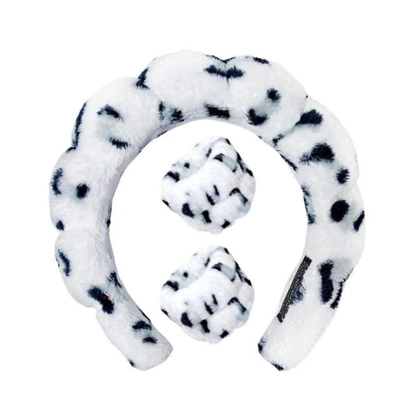 Plush Spa Headband & Wristband Set - Fluffiea