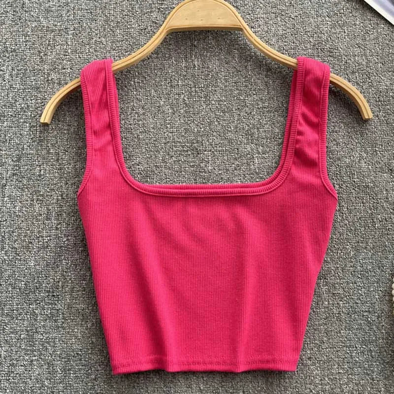 Rugloser Crop-Top in a solid colour – Zayra