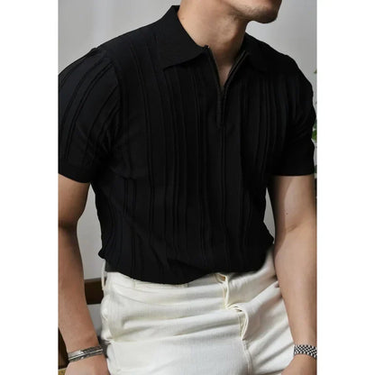 Slim Fit Men's Polo Shirt with Zip – Fabrizio