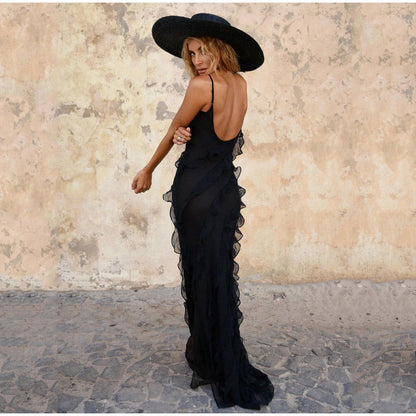 Maxi Dress with Ruffles - GraceFlow