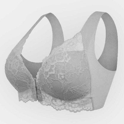 Seamless lace sports bra with front closure - Mireya