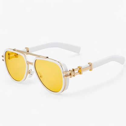 Oversized steampunk sunglasses with polarized lenses – Arclight