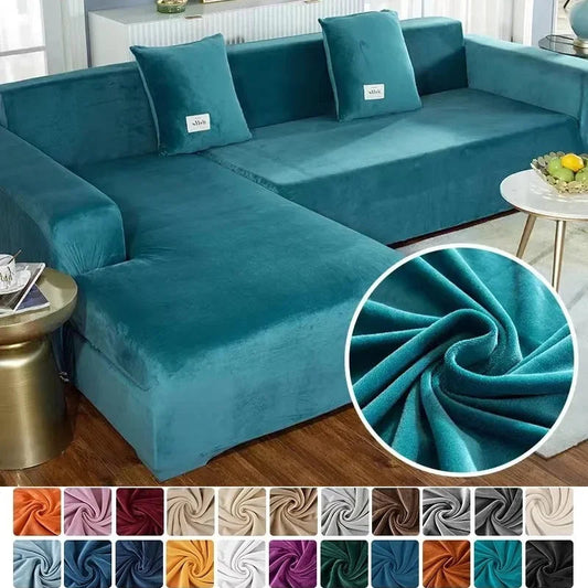 Stretch Velvet Sofa Cover with Luxury Finish - Sofina