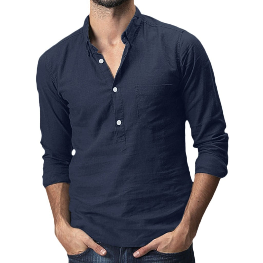 Stylish plus-size autumn shirt for men – Hayes
