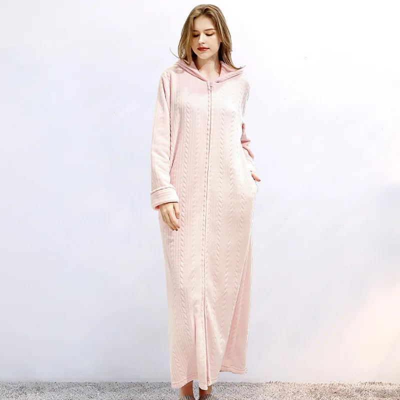 Hooded flannel bathrobe for couples – CozyHug