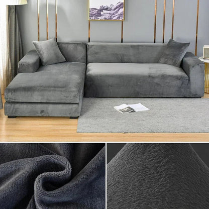Stretch Velvet Sofa Cover with Luxury Finish - Sofina