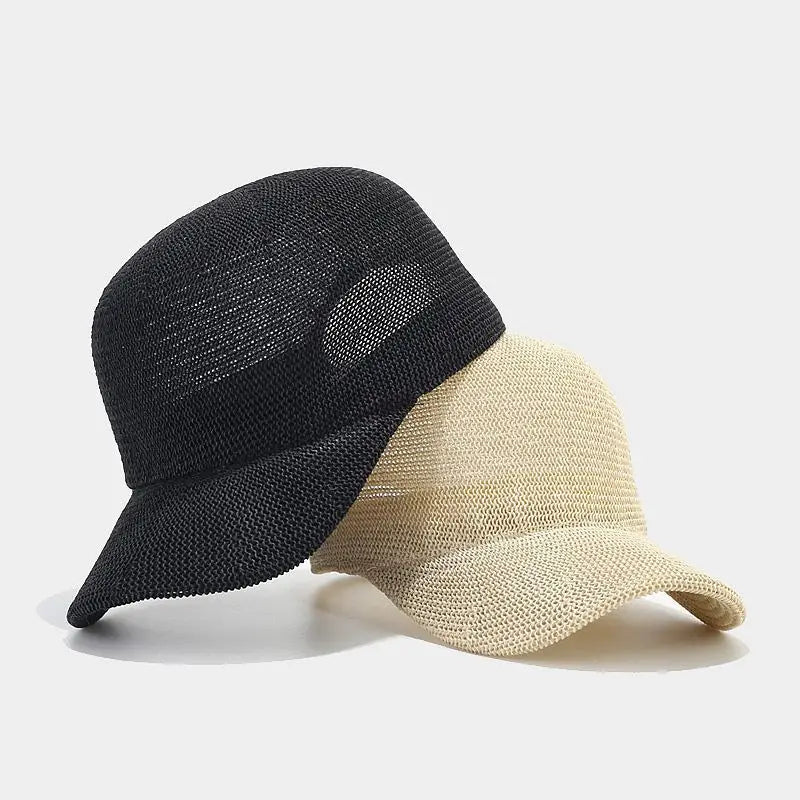 Trendy braided sun hat with wide brim - SunWeave Style
