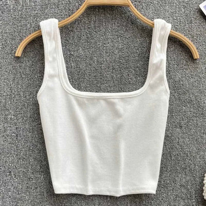 Rugloser Crop-Top in a solid colour – Zayra