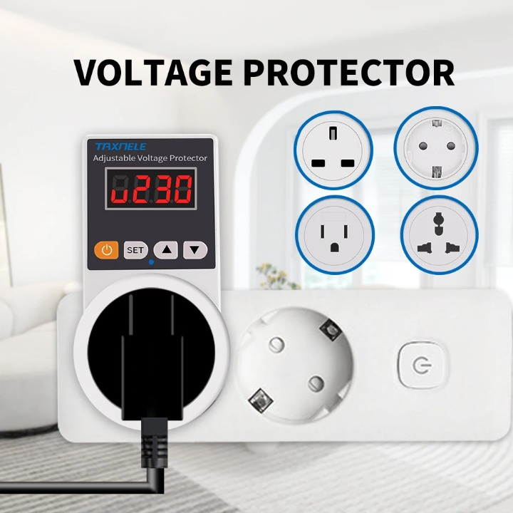 Automatic Voltage Protector Socket with Adjustable Settings – VoltGuard