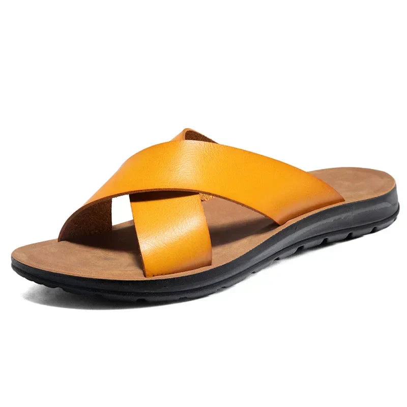 Italian men's leather sandals – Lorenzo