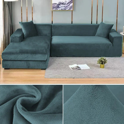 Stretch Velvet Sofa Cover with Luxury Finish - Sofina