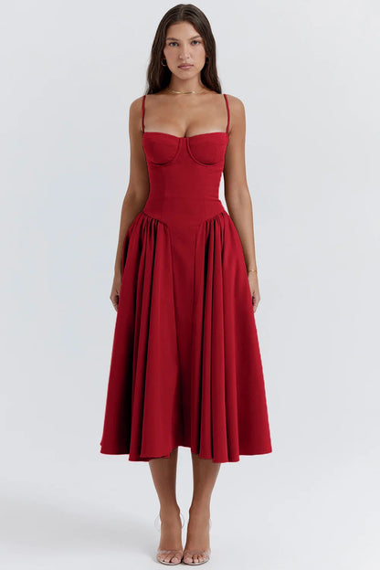 Summer dress with Sweetheart Neckline – Elvira