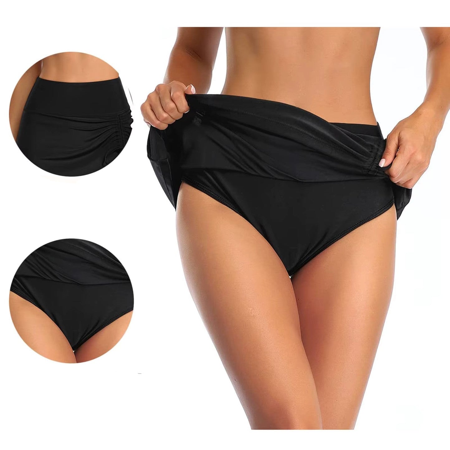 Ladies' swim shorts with side slit – Liv