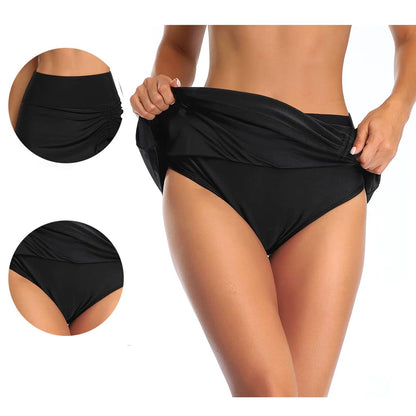 Ladies' swim shorts with side slit – Liv
