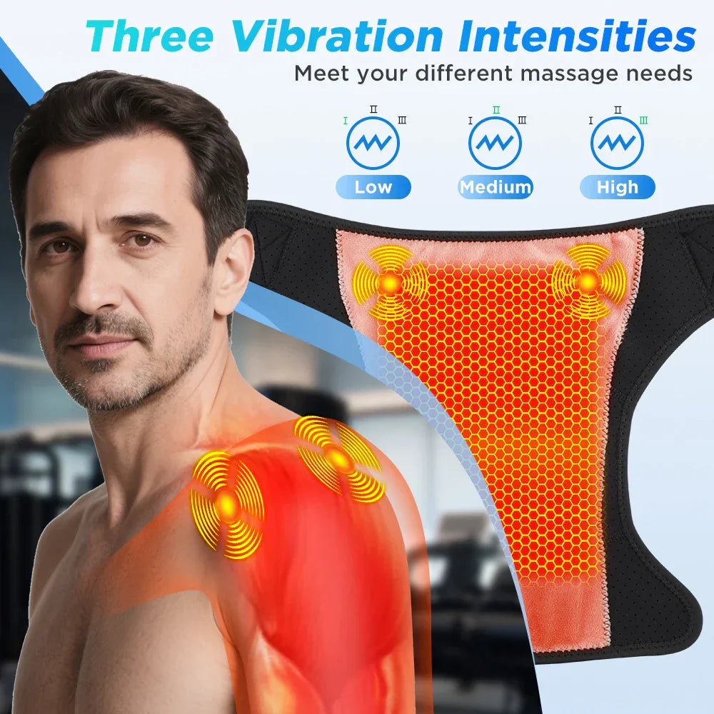 3-in-1 Electric Shoulder, Elbow & Knee Massager with Heating & App Control – ReliefPro