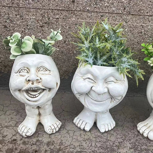 Funny Face Wax Plant Pot - GigglePot