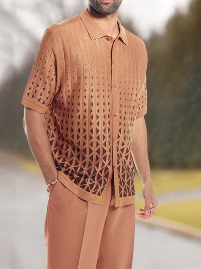 Stylish men's two-piece set for warm days - summer classic