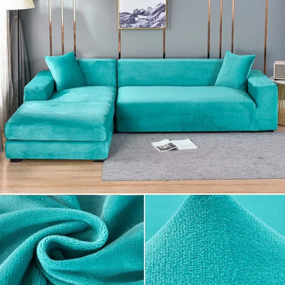 Stretch Velvet Sofa Cover with Luxury Finish - Sofina