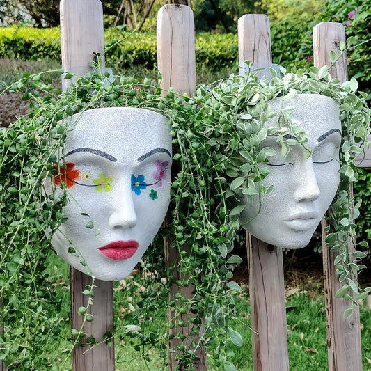 Hanging Pot with Harsh Human Face - FaceVibe