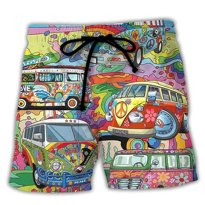 Men's swim shorts with graffiti print – NovaBay