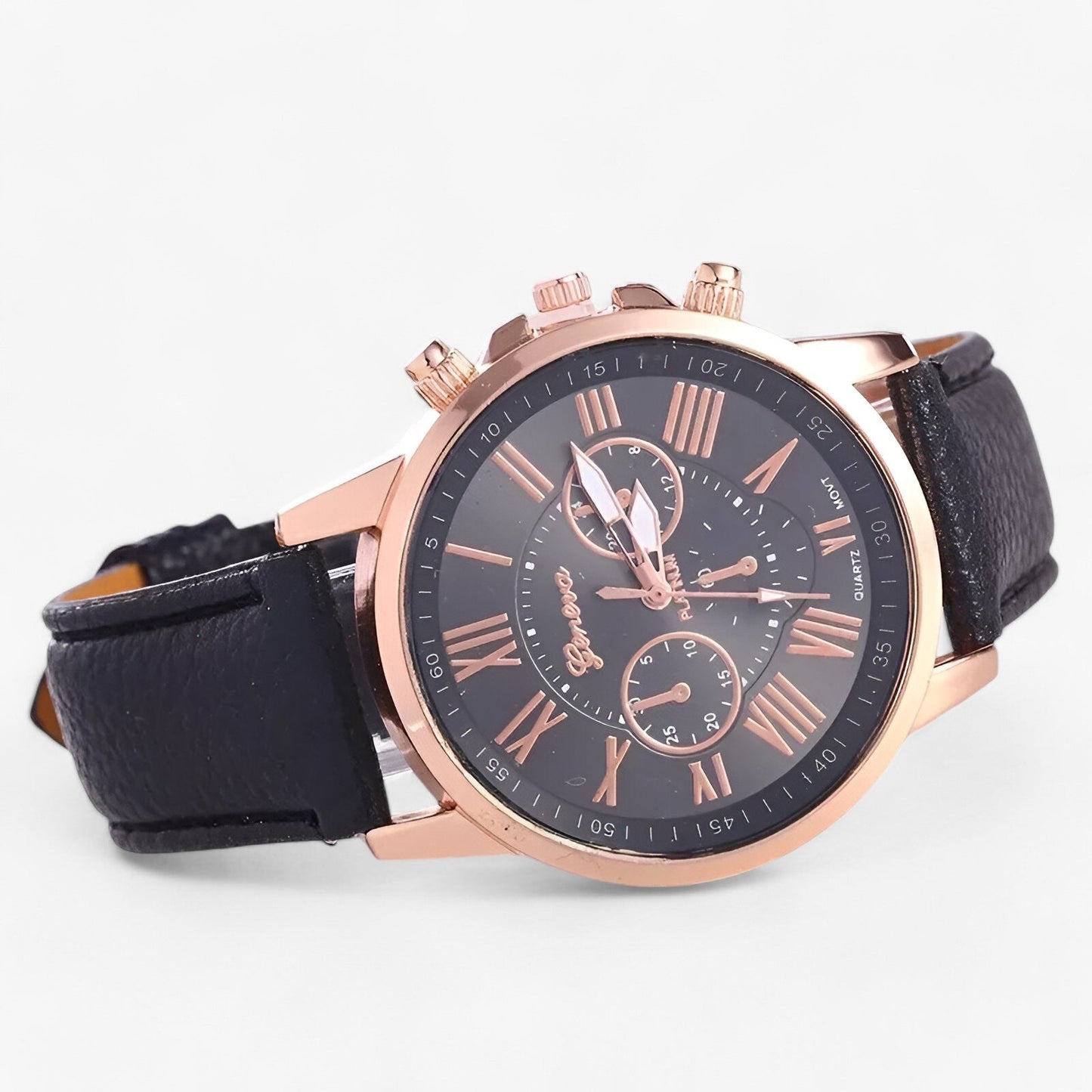 Luxury Waterproof Women's Watch with Leather Strap - Camille