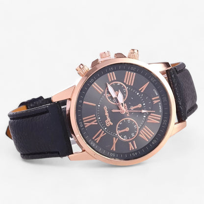 Luxury Waterproof Women's Watch with Leather Strap - Camille