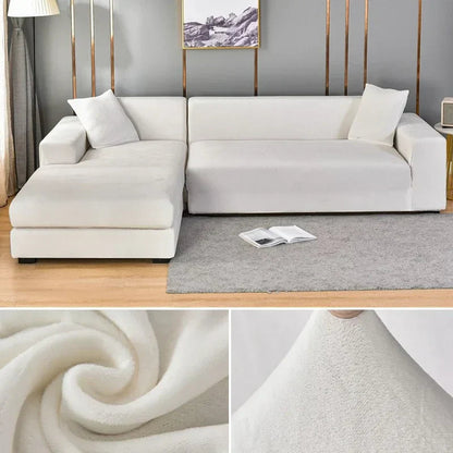 Stretch Velvet Sofa Cover with Luxury Finish - Sofina