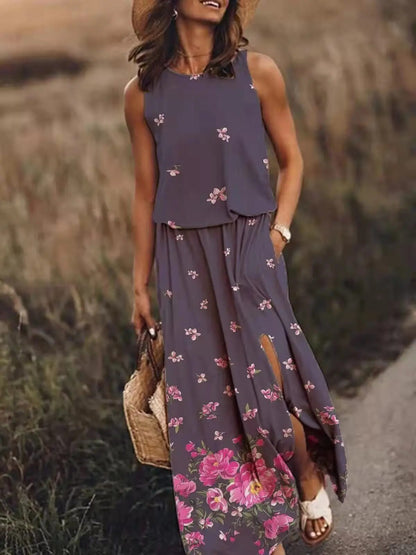 Summery maxi dress with a unique cut – Amara