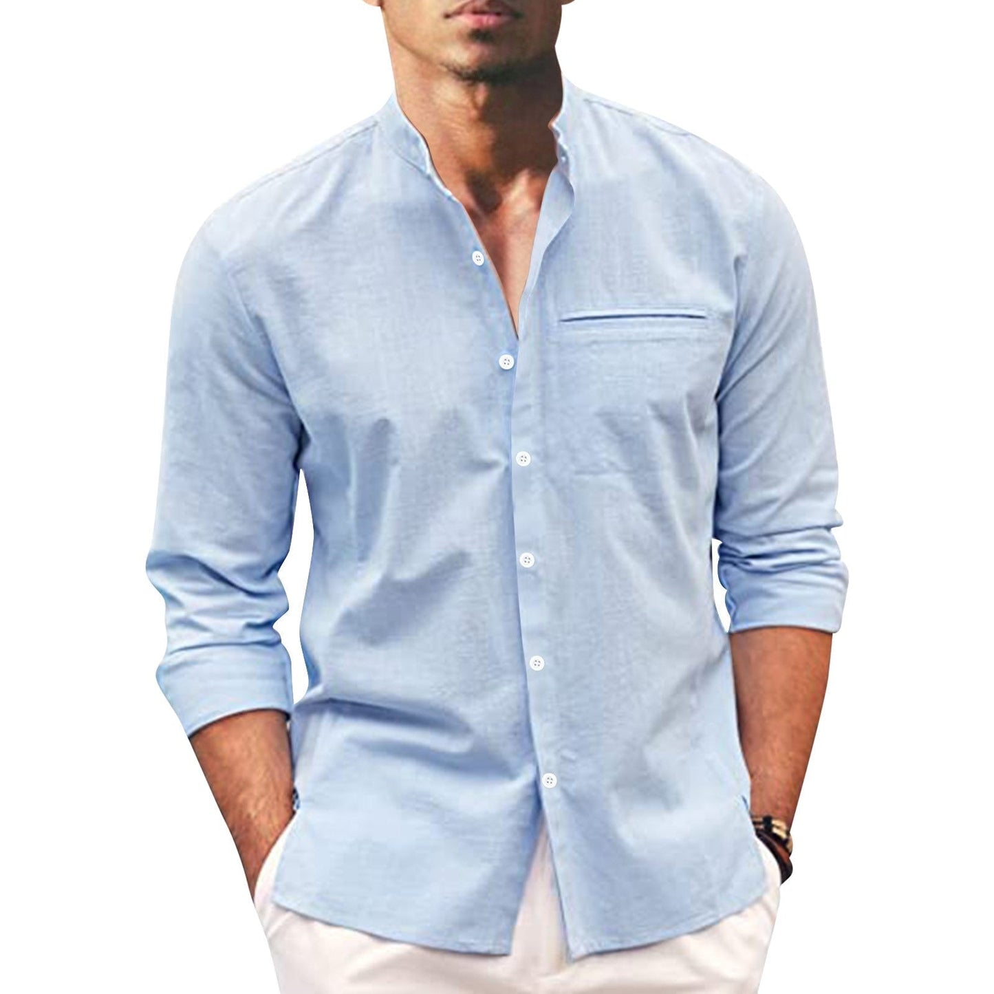 Stylish plus-size autumn shirt for men – Hayes