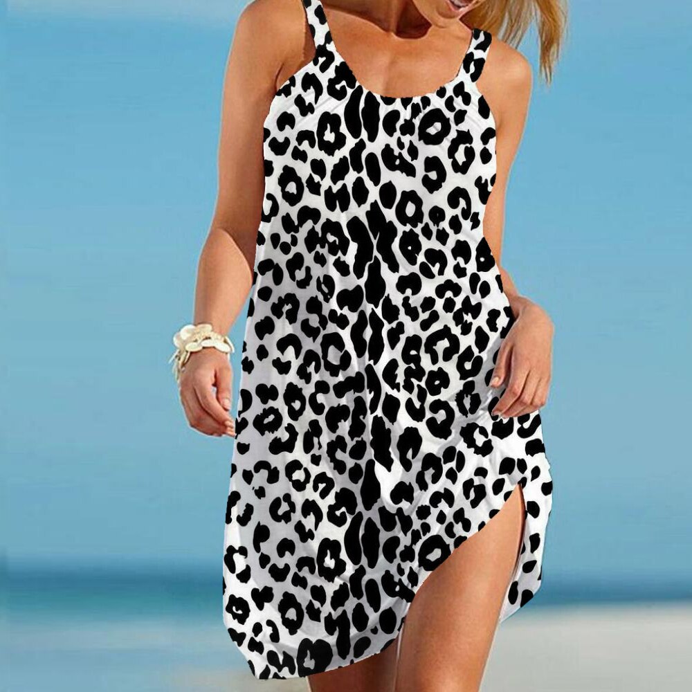 Airy leopard-print summer dress – Noa