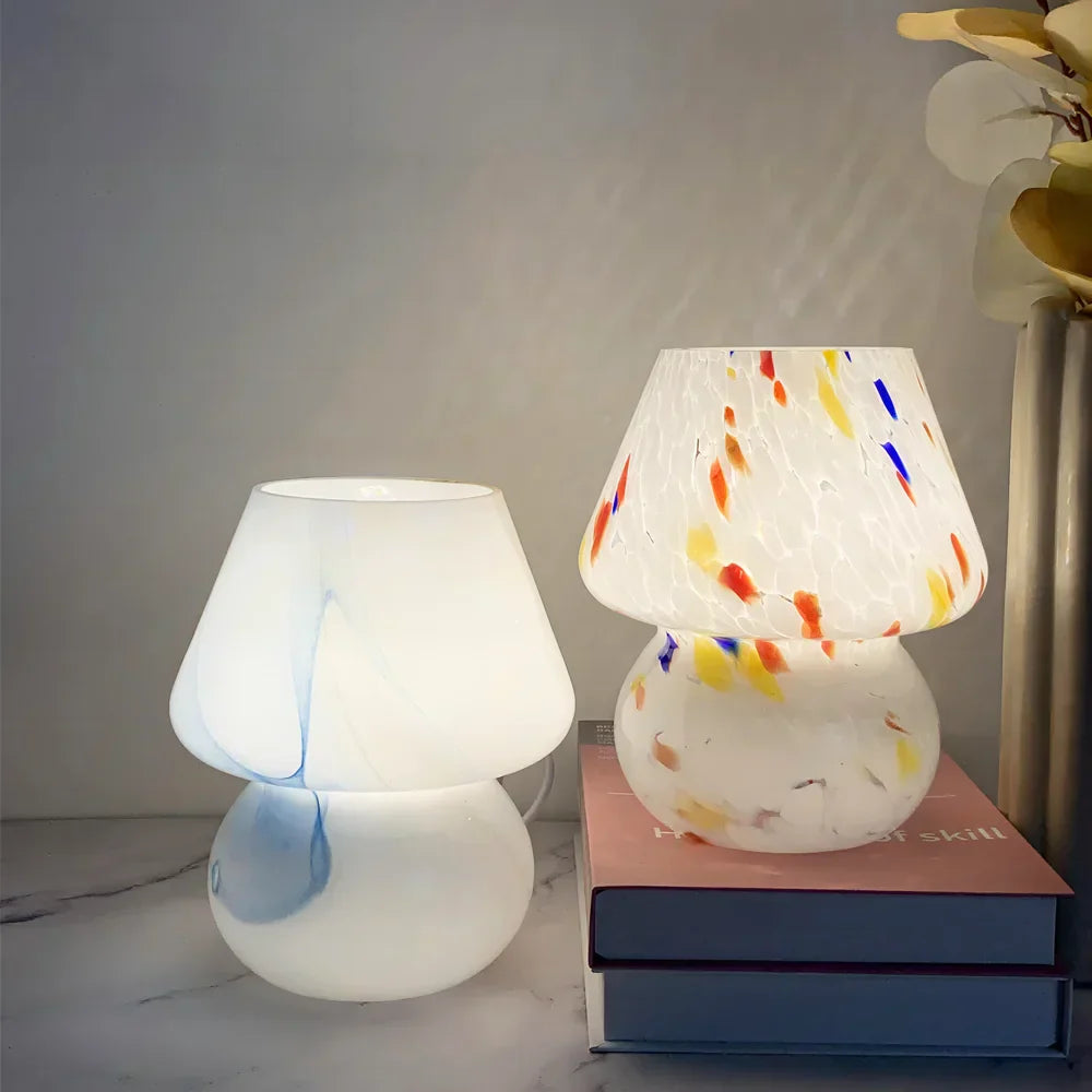 Aesthetic Glass Mushroom Lamp - LumiMush