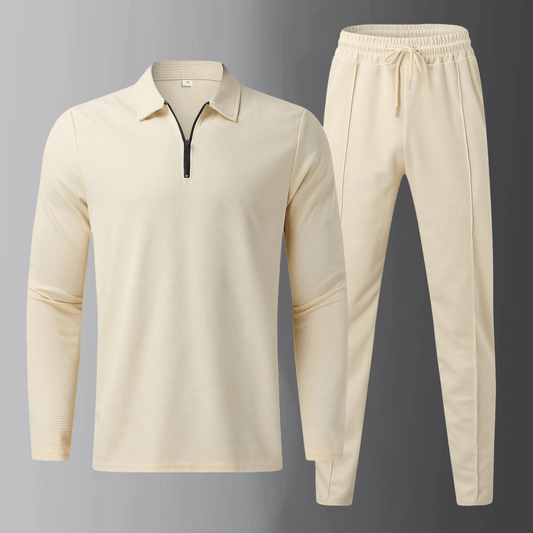 Premium Men's Autumn Leisure Set with Long-Sleeved Top and Jogging Trousers – Elian