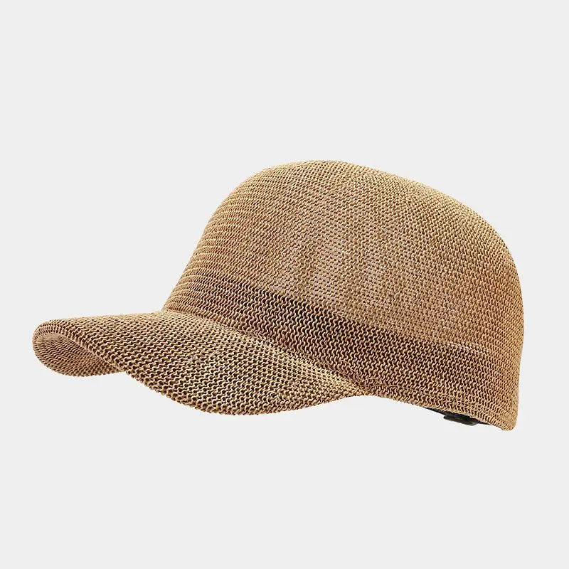 Trendy braided sun hat with wide brim - SunWeave Style