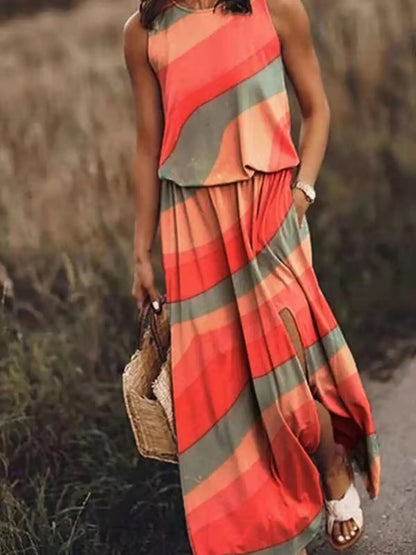 Summery maxi dress with a unique cut – Amara