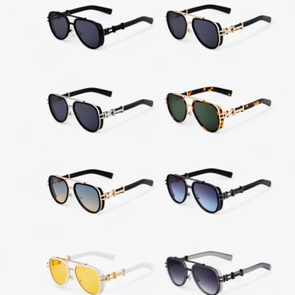 Oversized steampunk sunglasses with polarized lenses – Arclight
